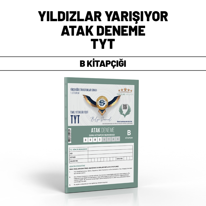 YILDIZLAR TYT ATAK DENEME SINAVI 1-B - 25-26